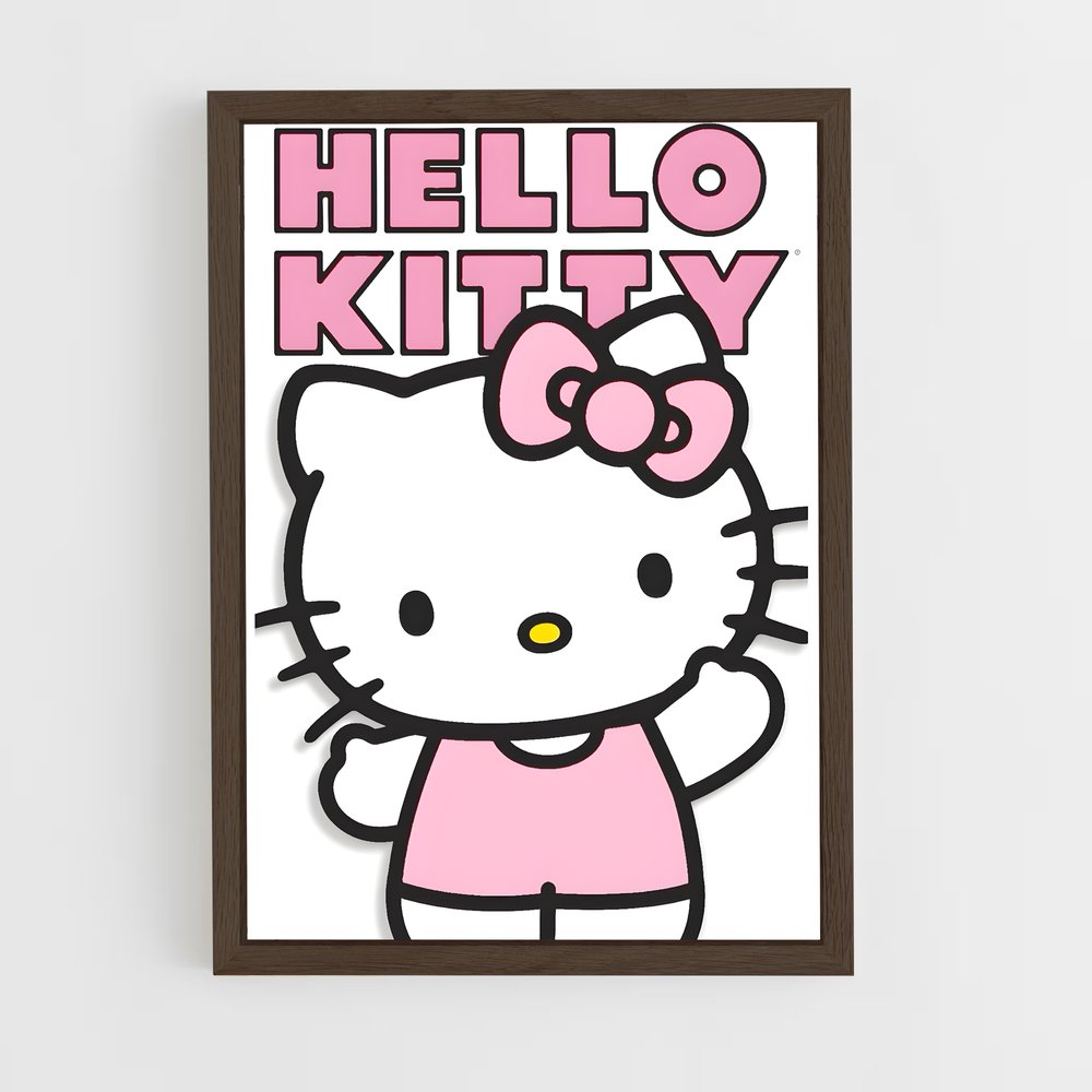 hello-kitty-10 cadre Bois foncé