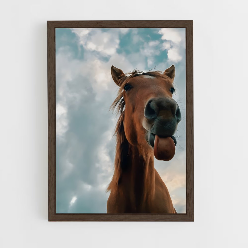 horse-5 cadre Bois foncé