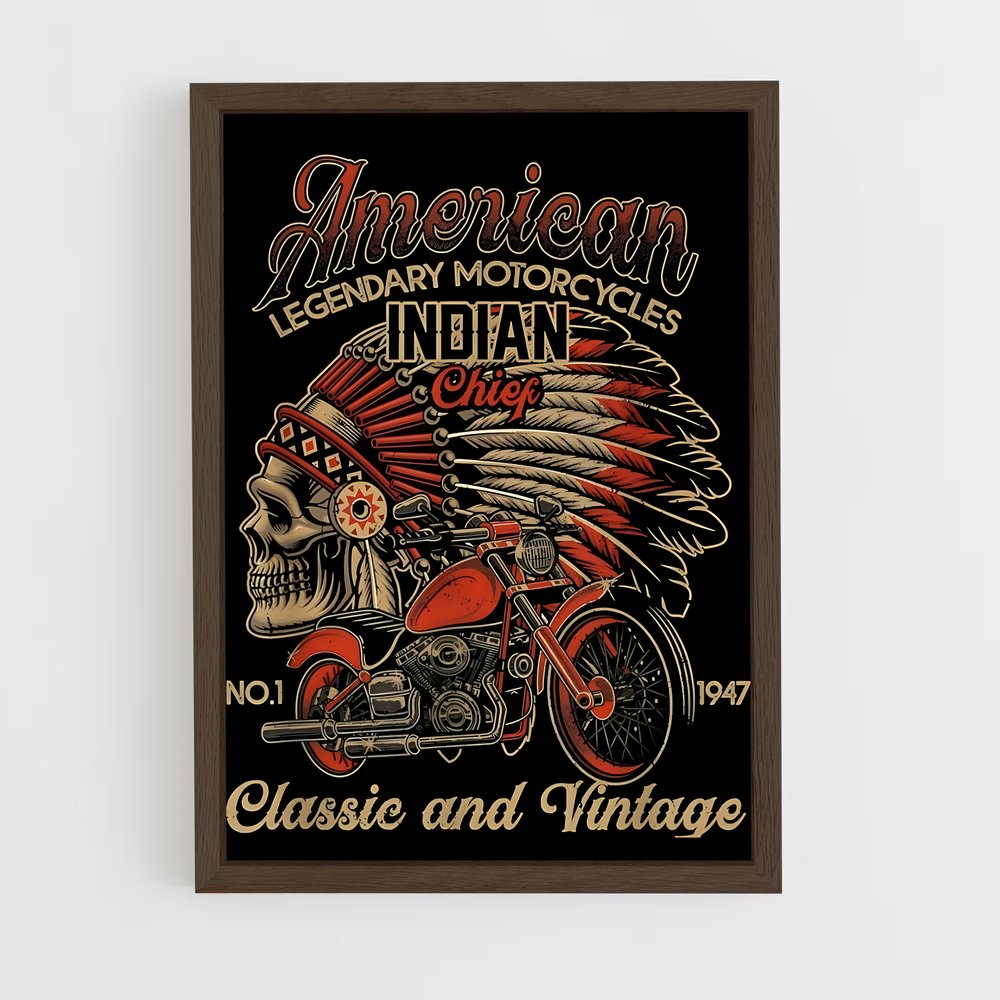 indian-motorcycle-6 cadre Bois foncé
