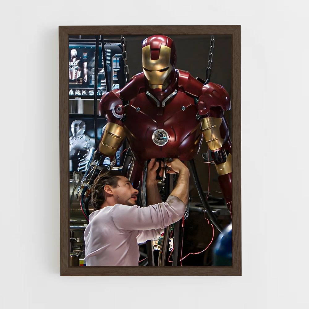 iron-man-10 cadre Bois foncé