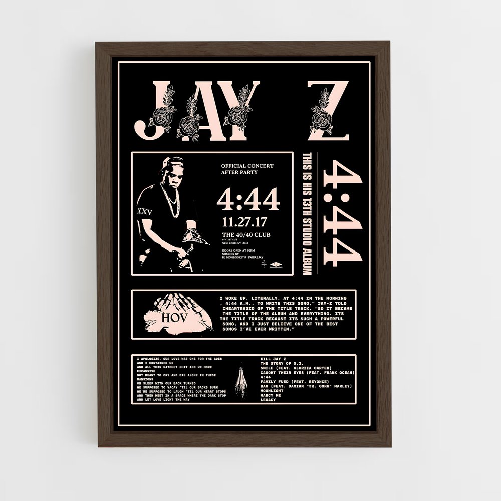 jay-z-9 cadre Bois foncé