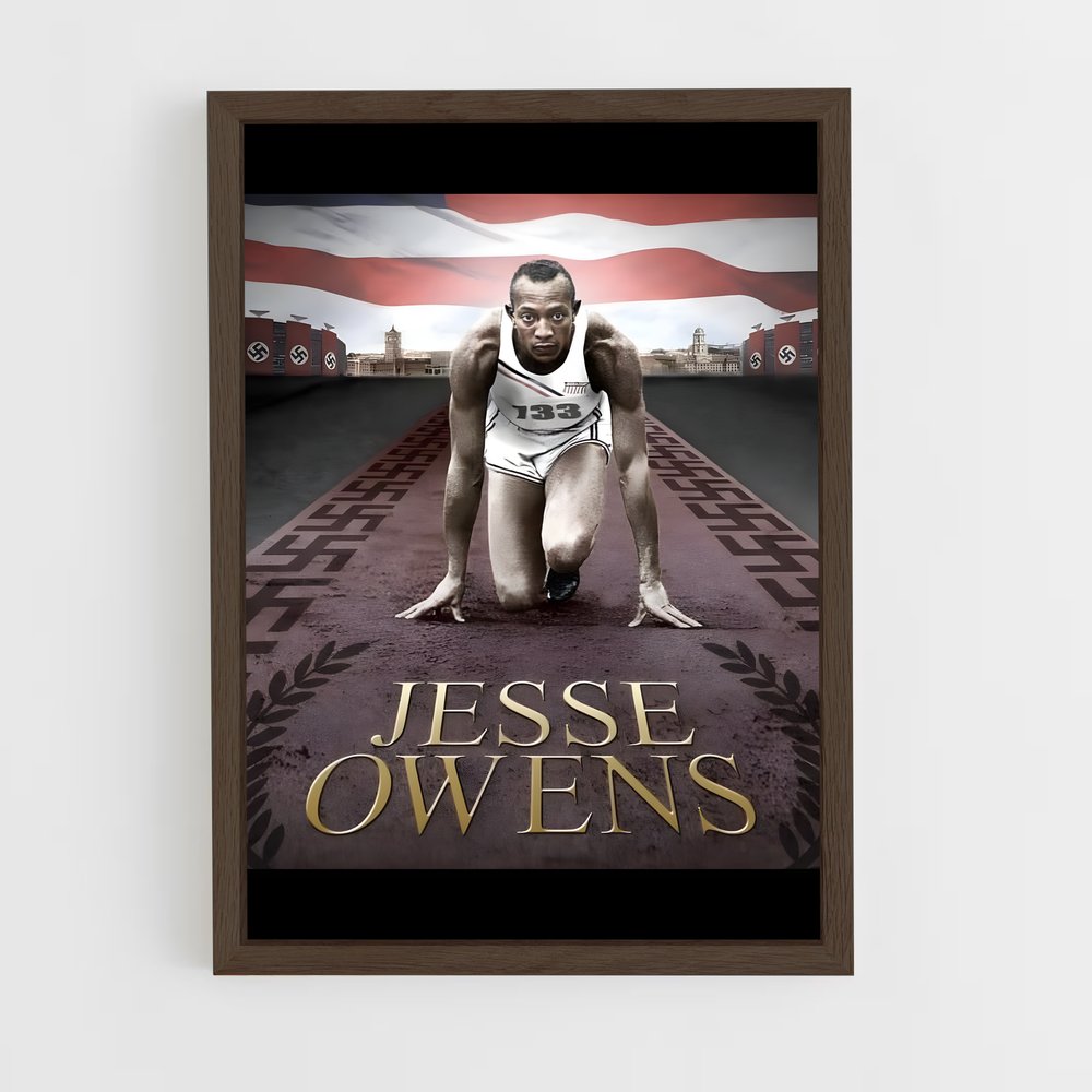 jesse-owens-2 cadre Bois foncé