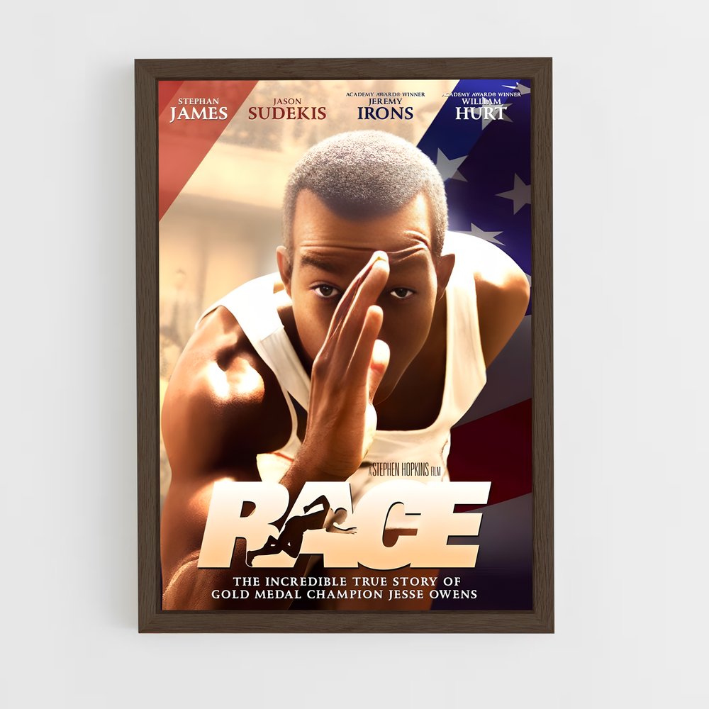 jesse-owens-4 cadre Bois foncé