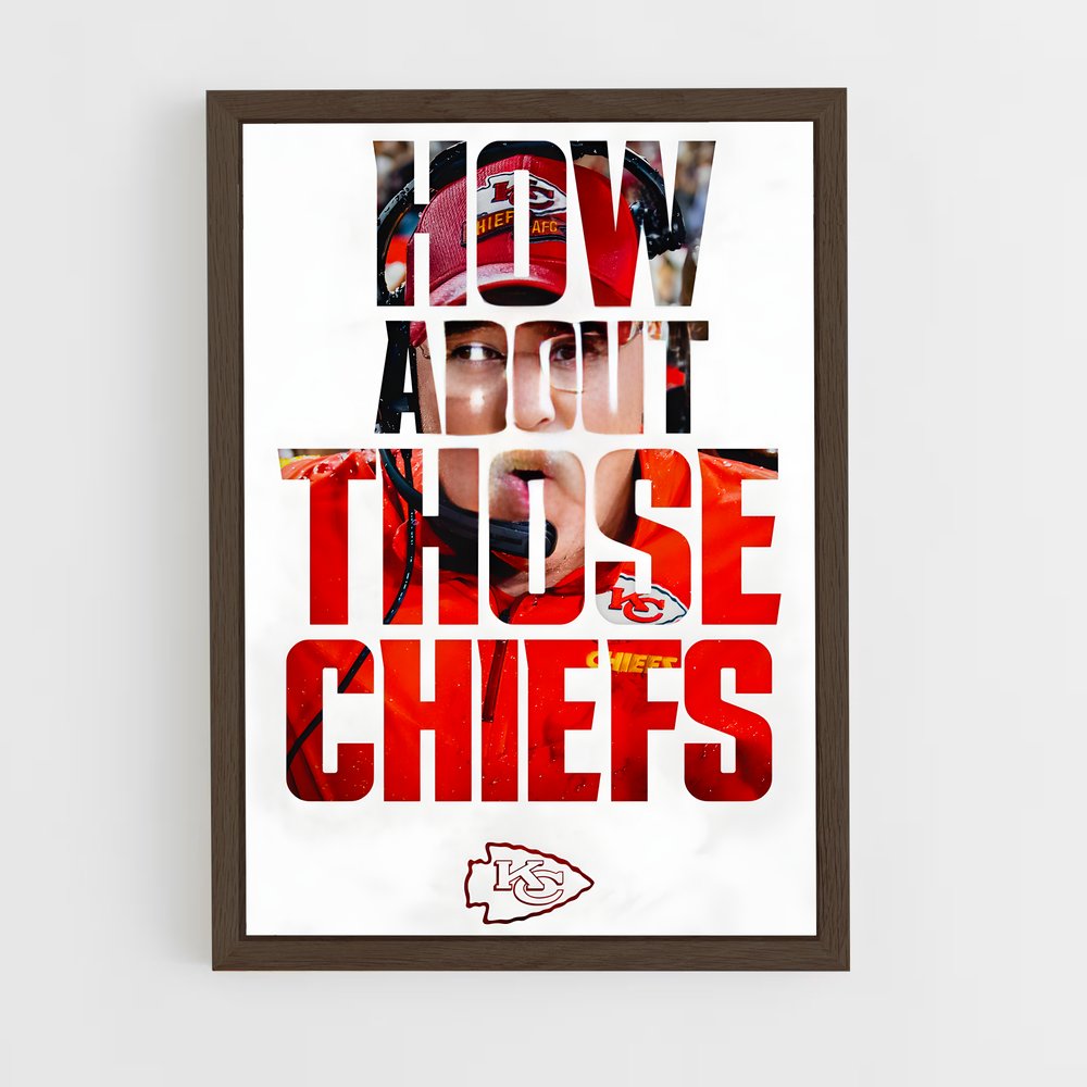 kansas-city-chiefs-3 cadre Bois foncé