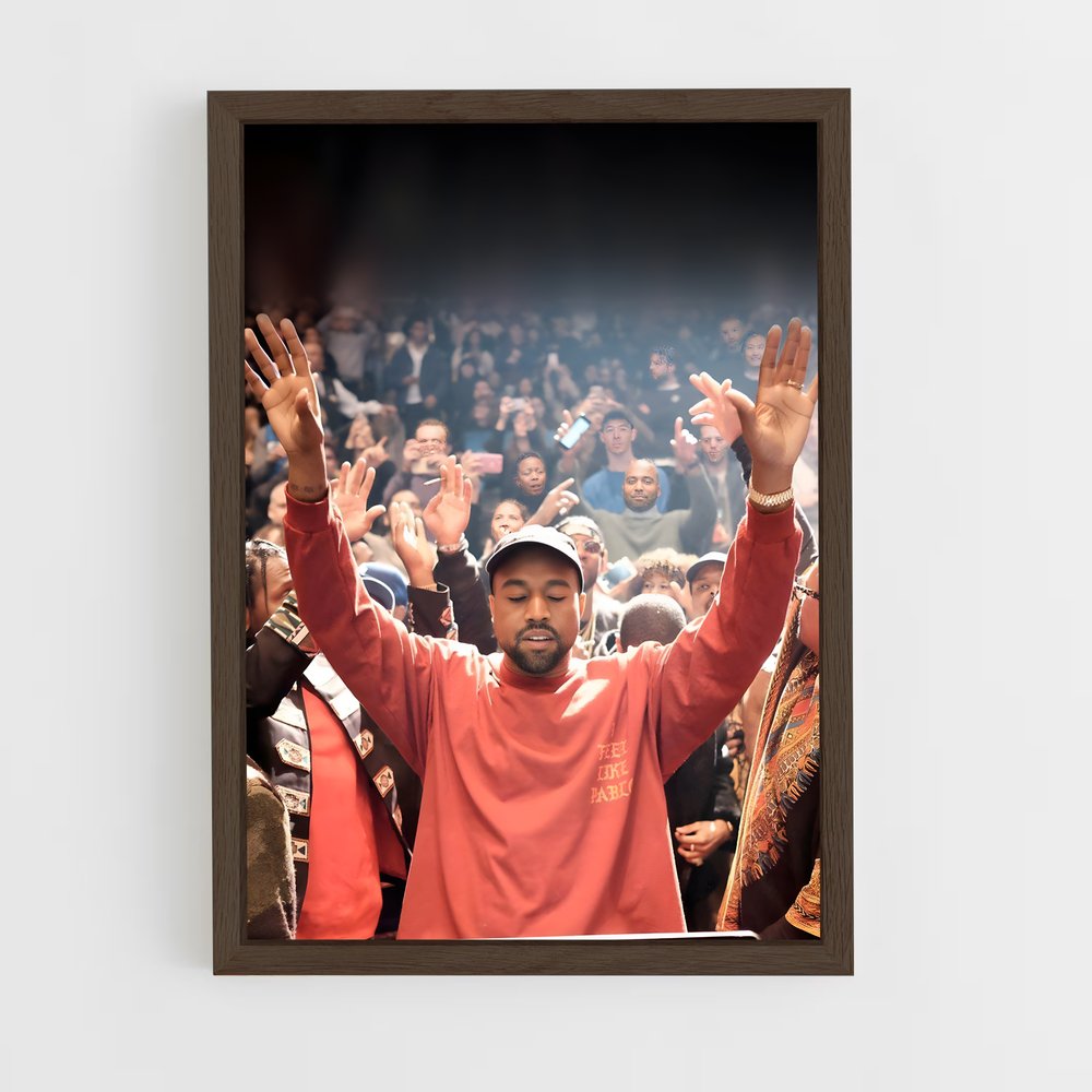 kanye-west-4 cadre Bois foncé