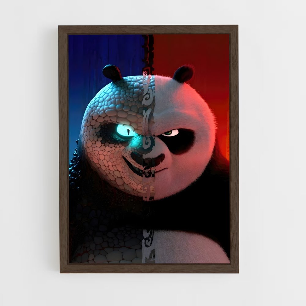 kung-fu-panda-1 cadre Bois foncé