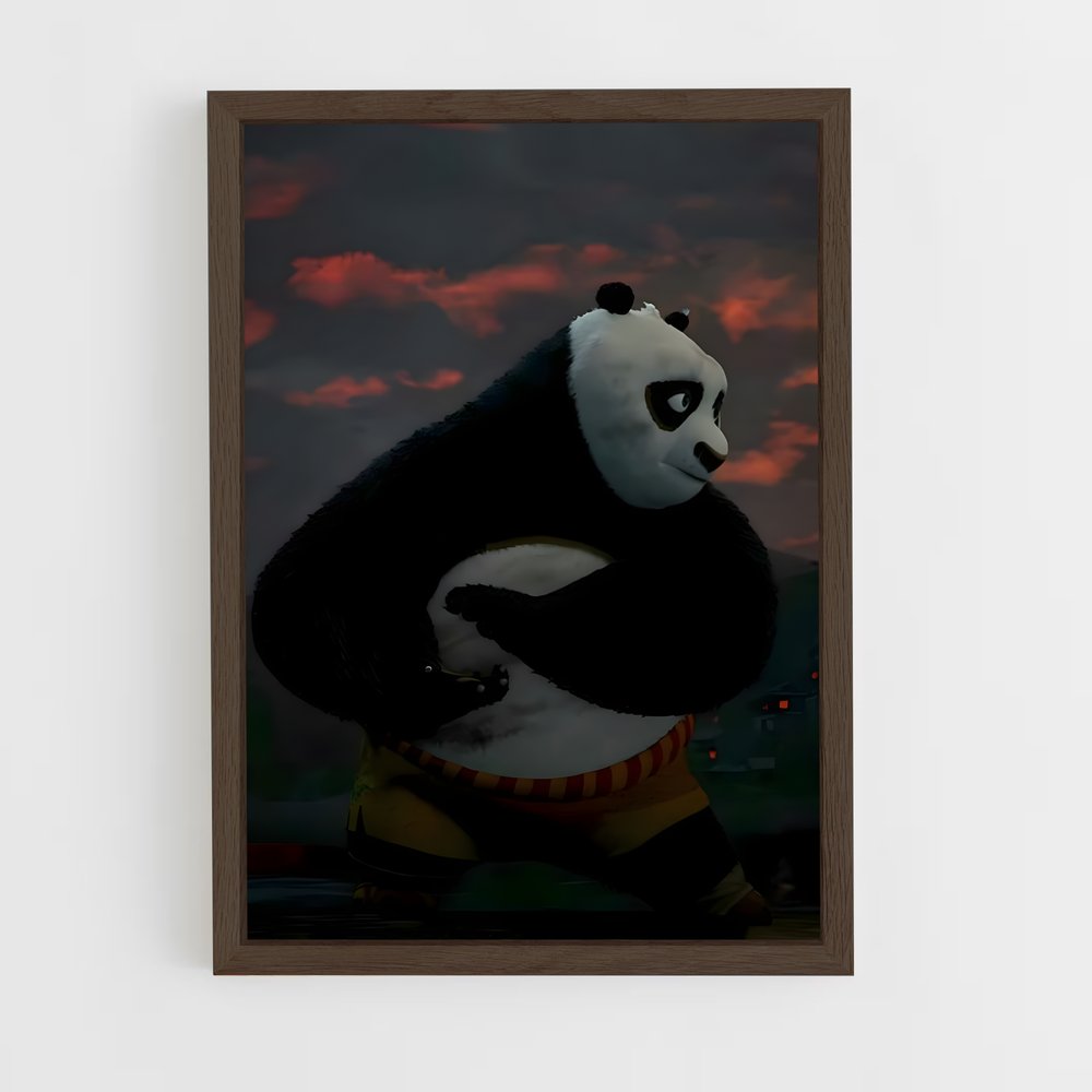 kung-fu-panda-19 cadre Bois foncé