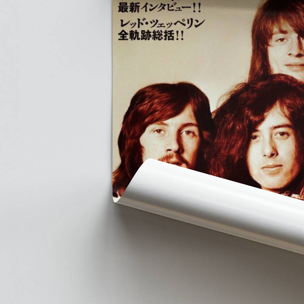 Poster Led Zeppelin Vintage Japonais