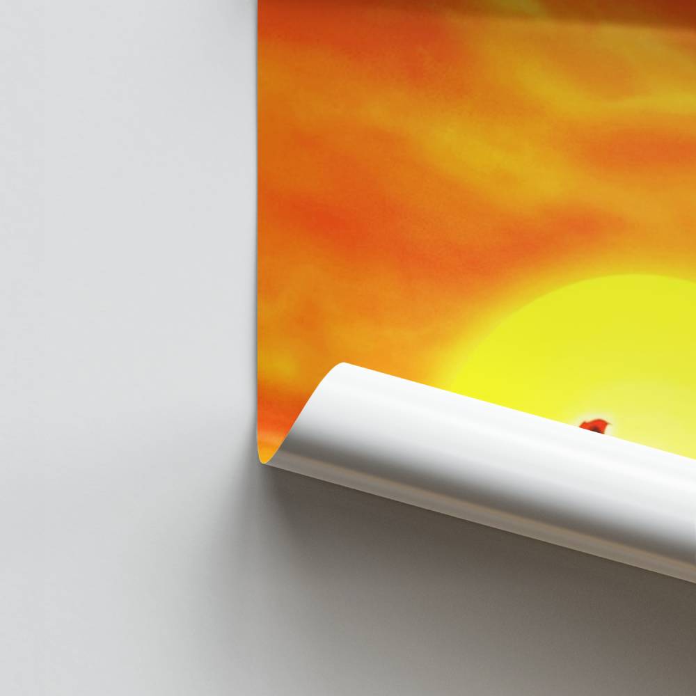 Poster Soleil Roi Lion