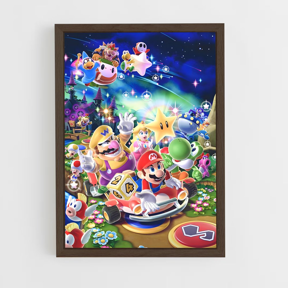 mario-8 cadre Bois foncé