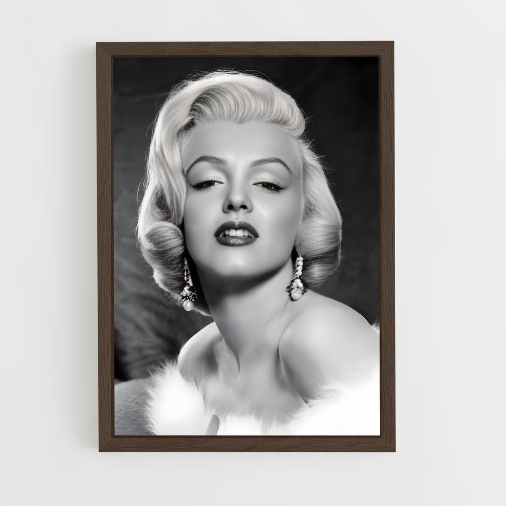 marylin-monroe-6 cadre Bois foncé