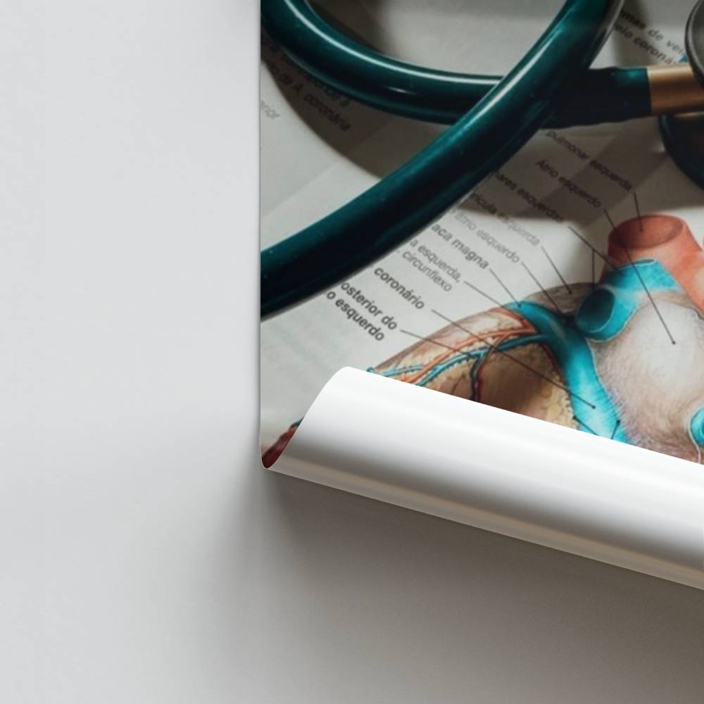 Poster Cœur et Stéthoscope