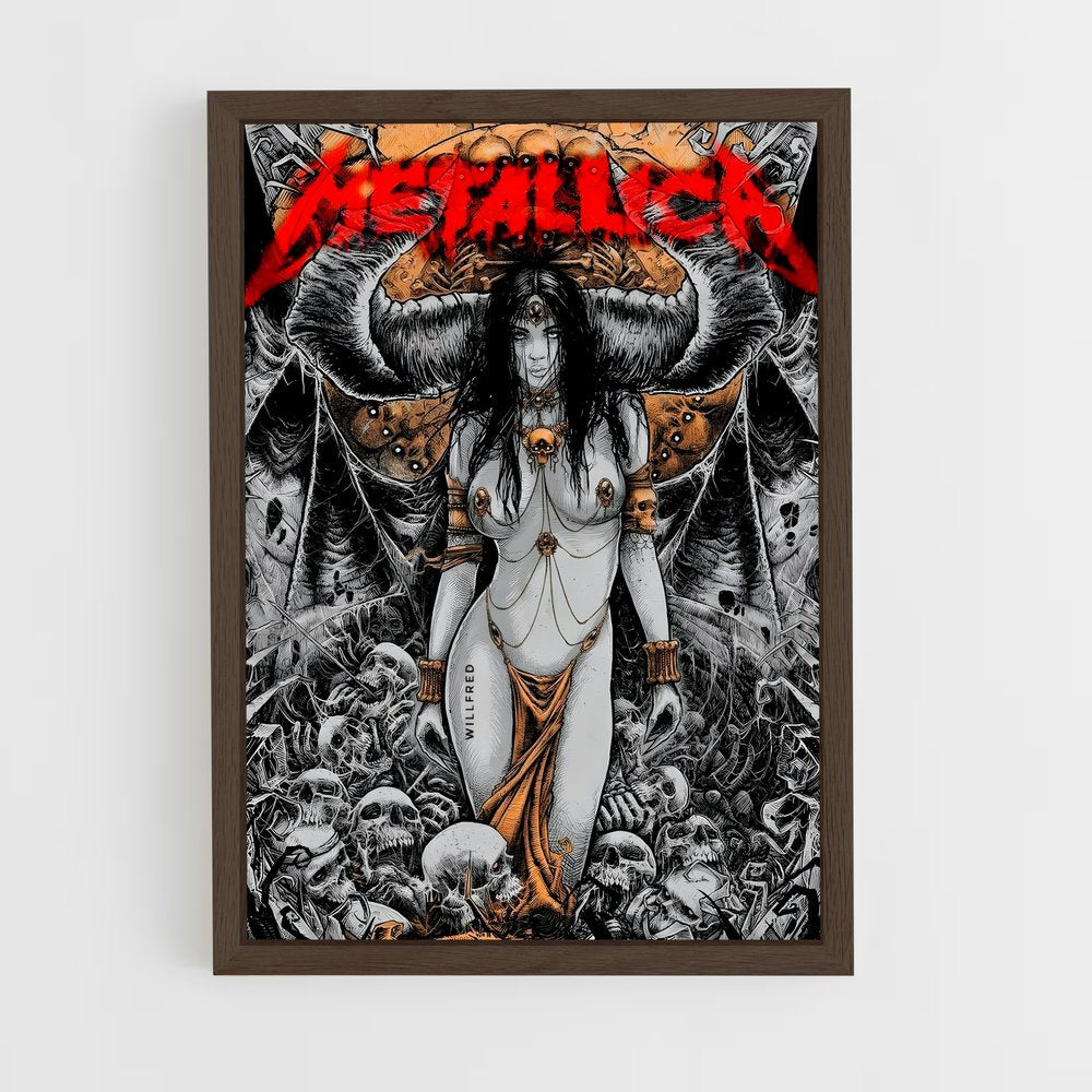 metallica-13 cadre Bois foncé