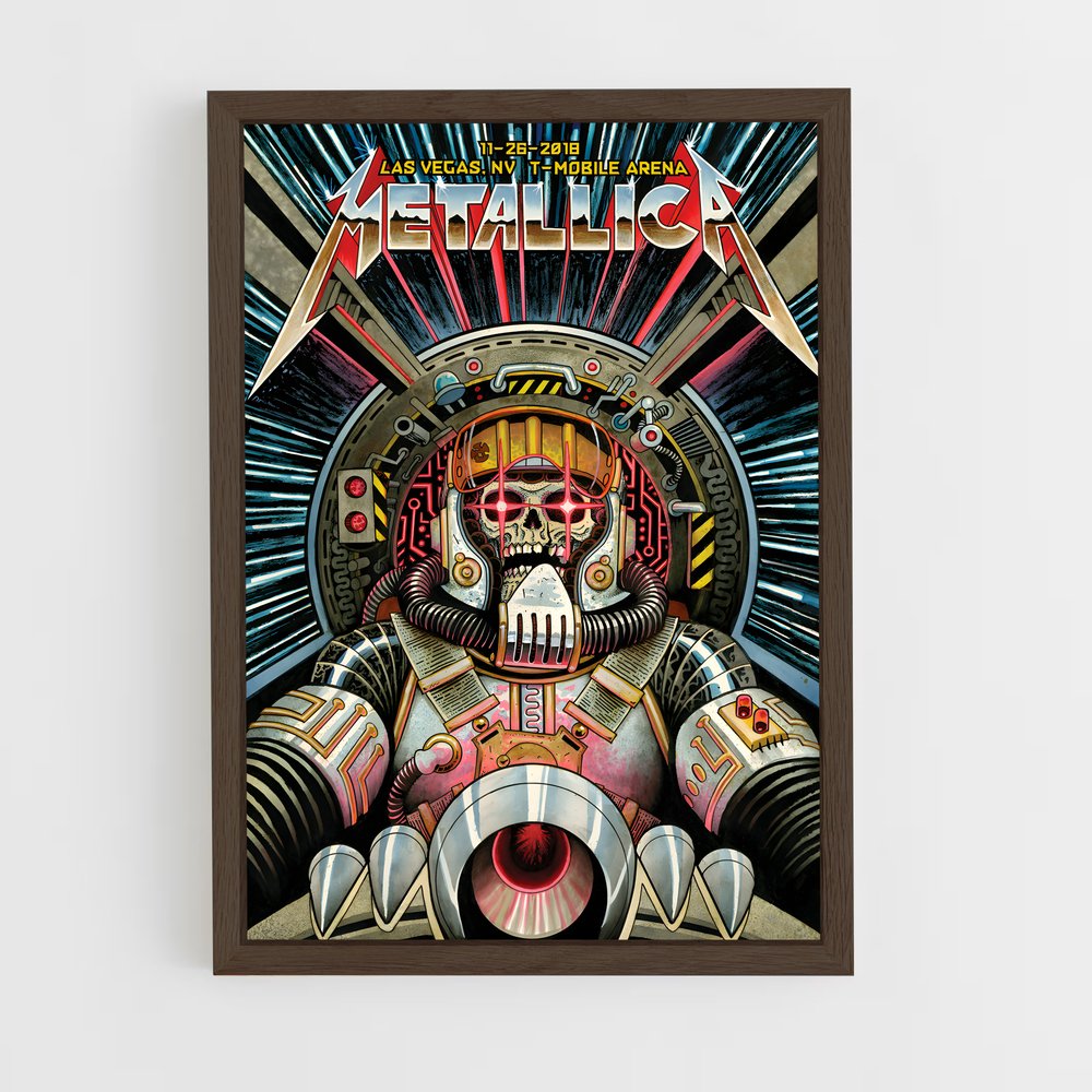 metallica-3 cadre Bois foncé