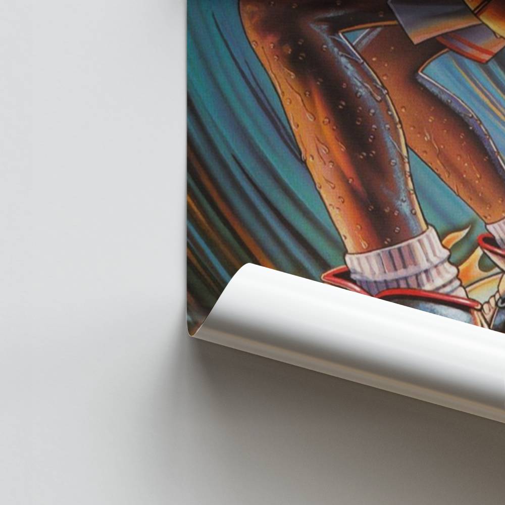 Poster Surf en Flammes