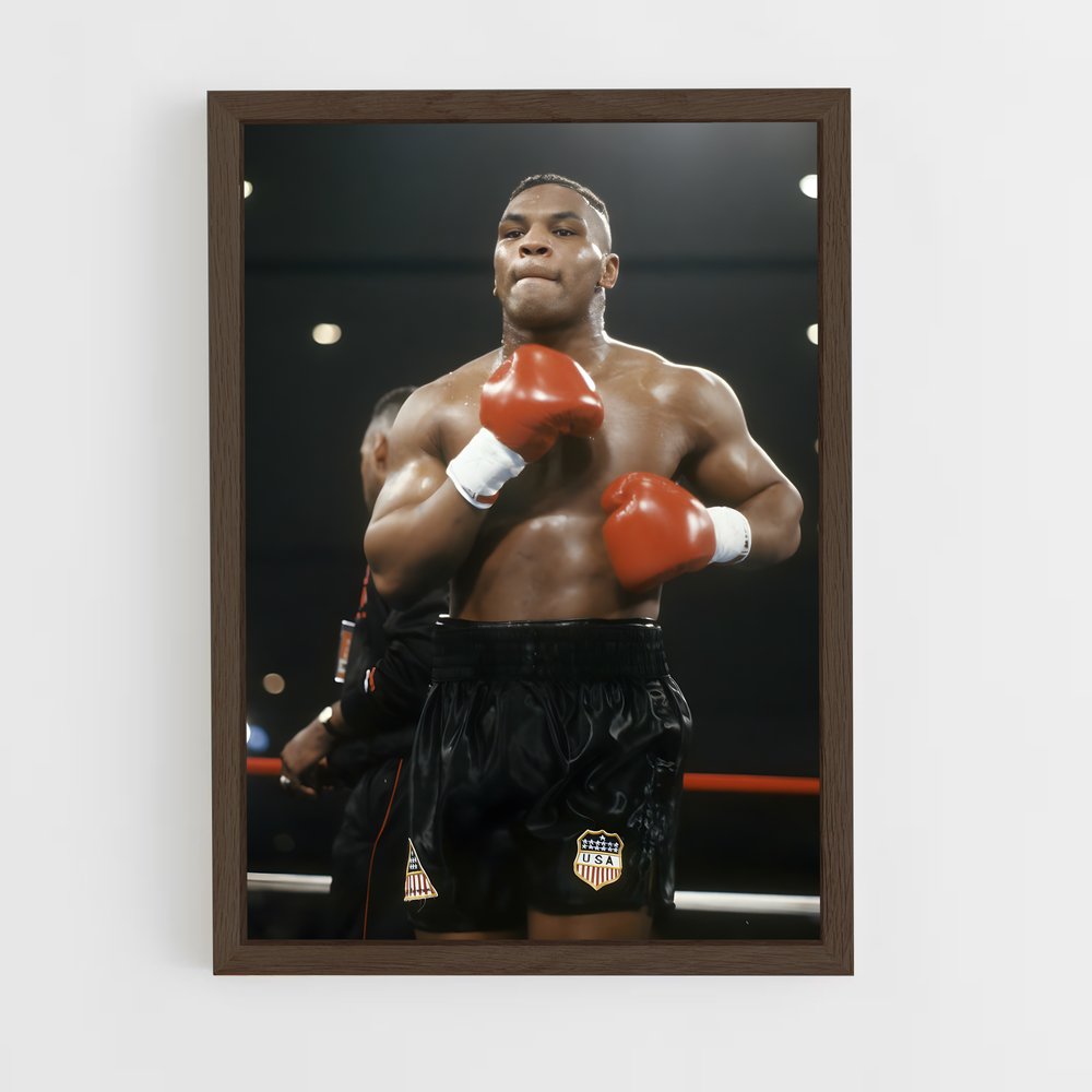 mike-tyson-3 cadre Bois foncé