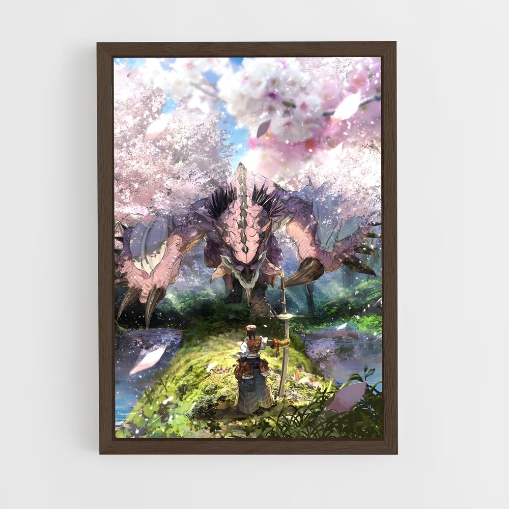 monster-hunter-4 cadre Bois foncé