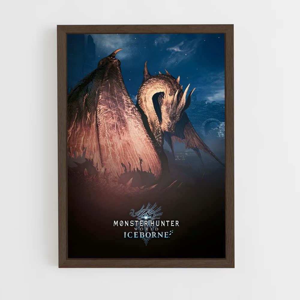 monster-hunter-6 cadre Bois foncé