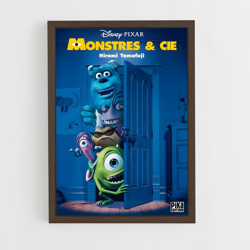 monstres-and-cie-15 cadre Bois foncé