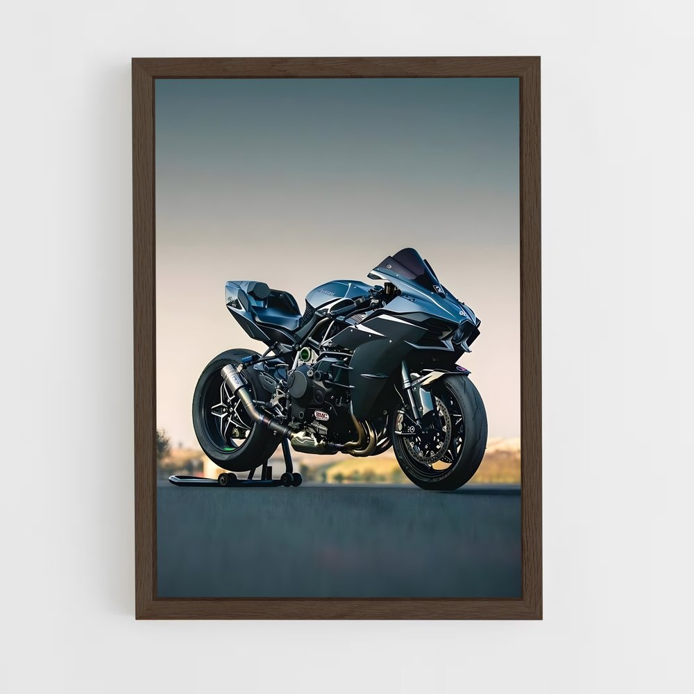 moto-4 cadre Bois foncé
