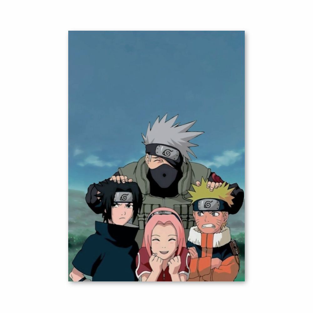 Poster Sakura x Naruto x Sasuke x Kakashi, image size:1000x1000
