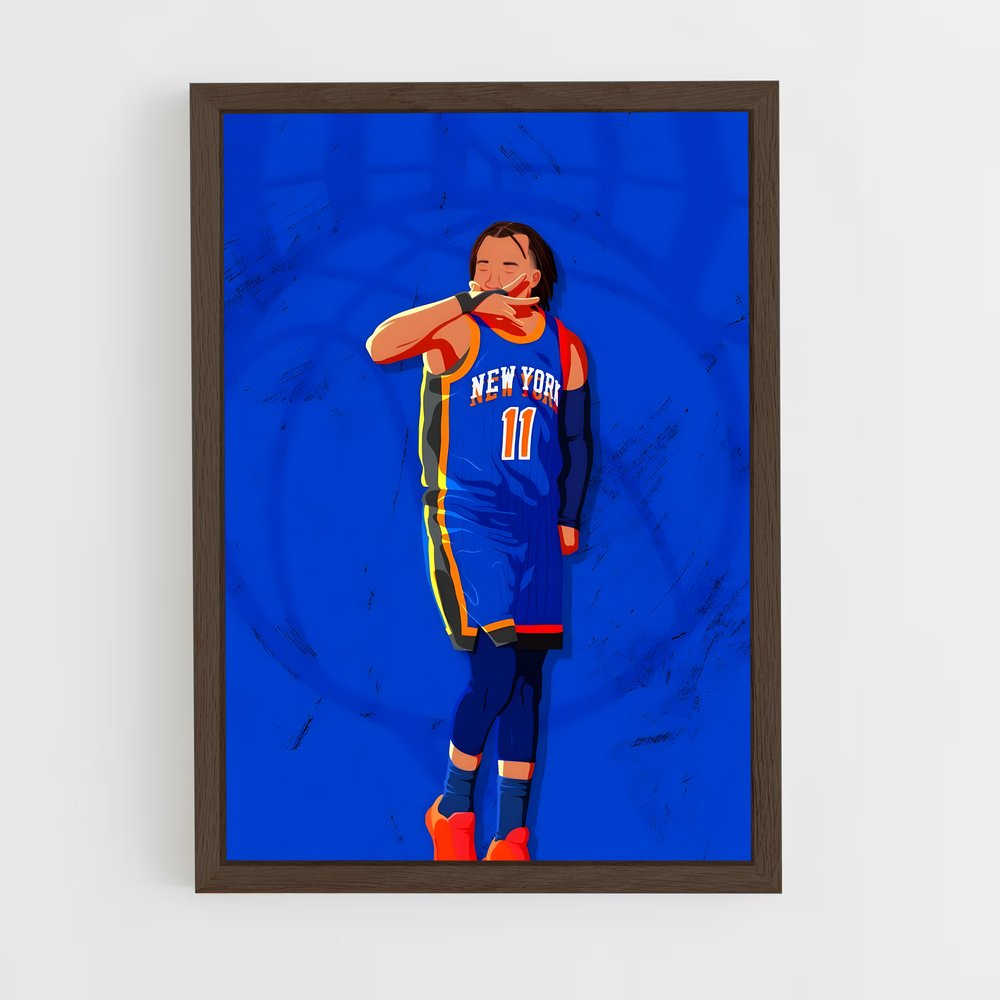 new-york-knicks-3 cadre Bois foncé