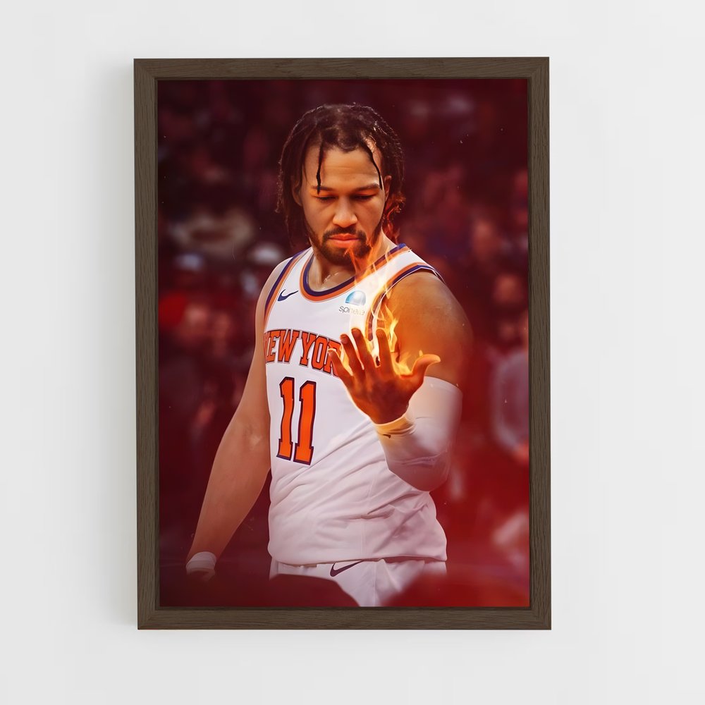 new-york-knicks-6 cadre Bois foncé
