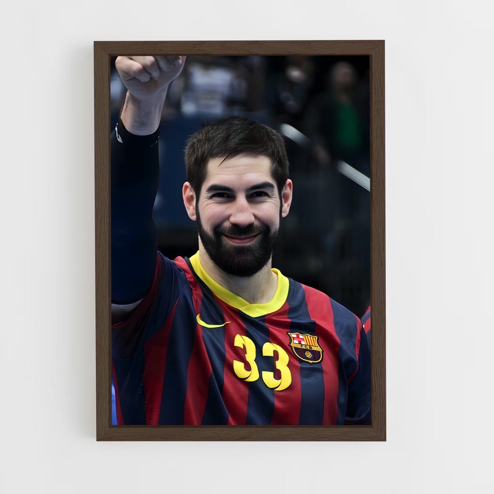 nikola-karabatic-3 cadre Bois foncé