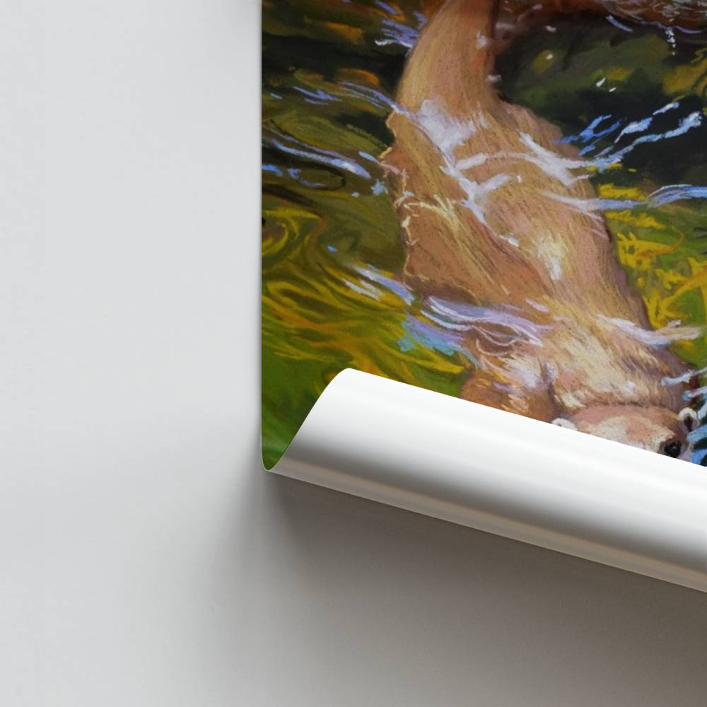 Poster Loutres Enjouées