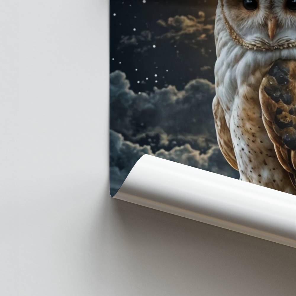 Poster Clair de Lune Chouette