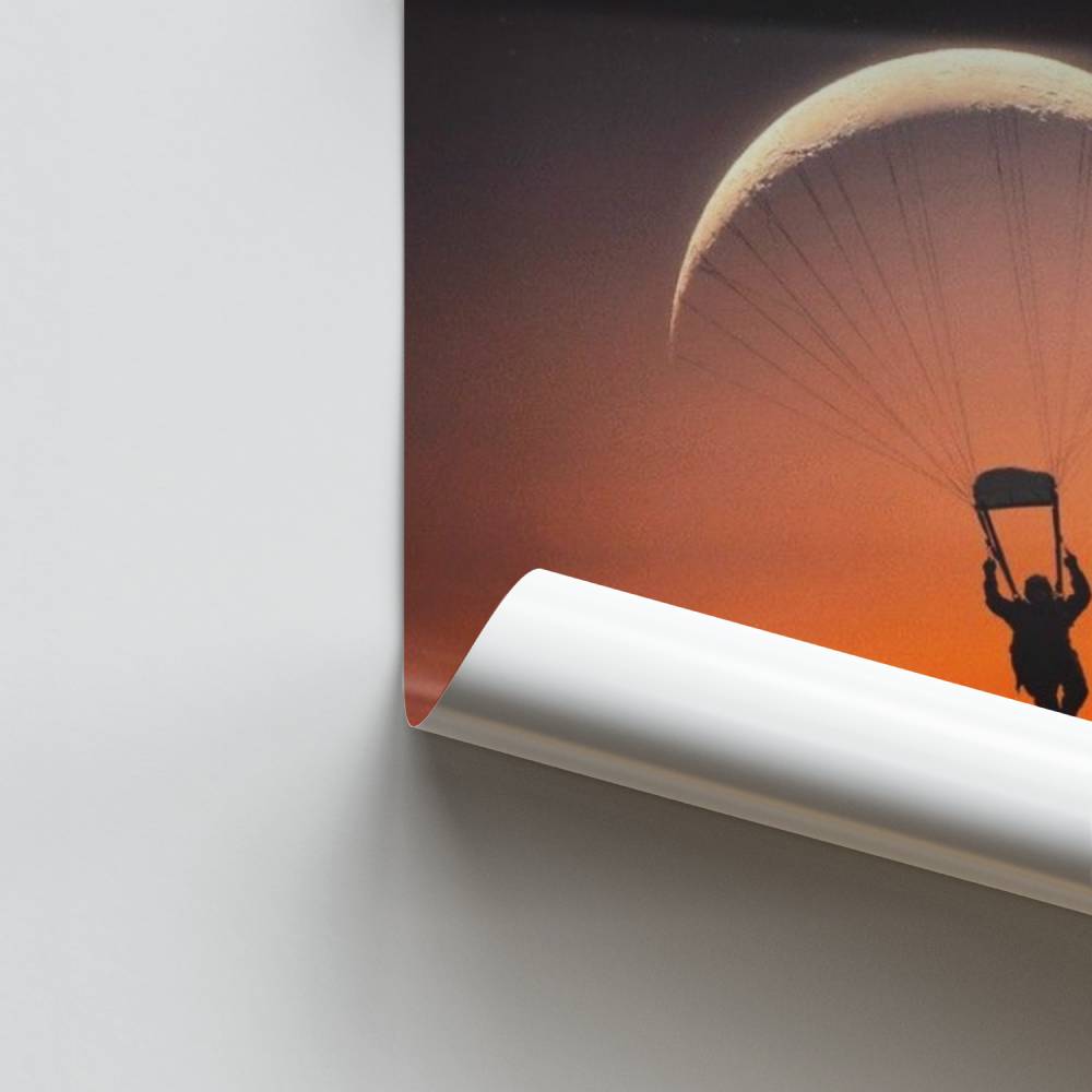 Poster Crépuscule Parapente