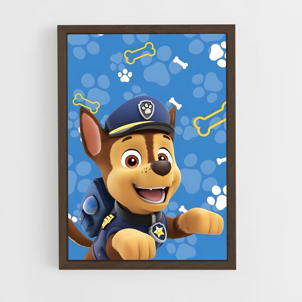 paw-patrol-10 cadre Bois foncé