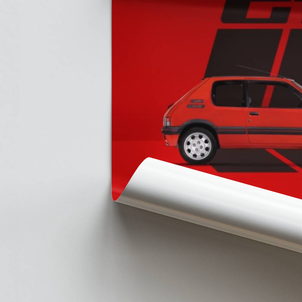 Poster Peugeot GTI Rouge