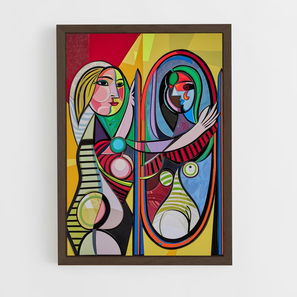 picasso-4 cadre Bois foncé
