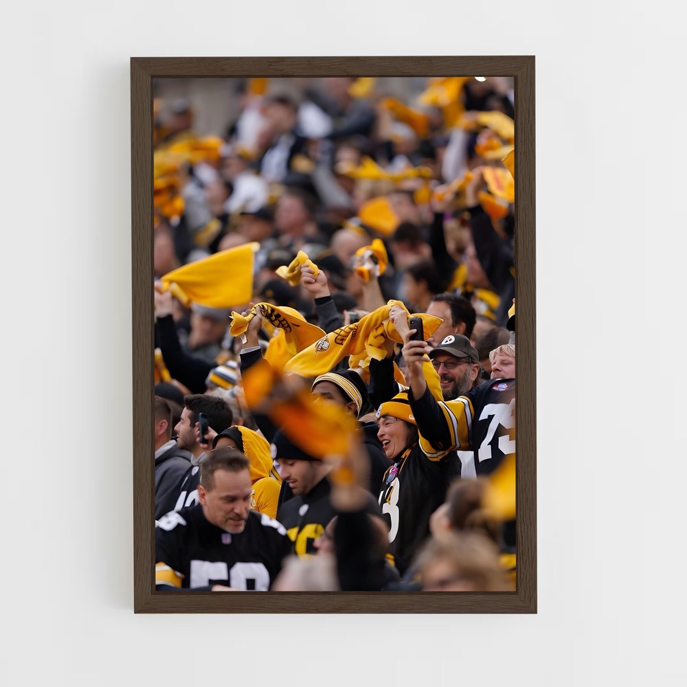 pittsburgh-steelers-4 cadre Bois foncé