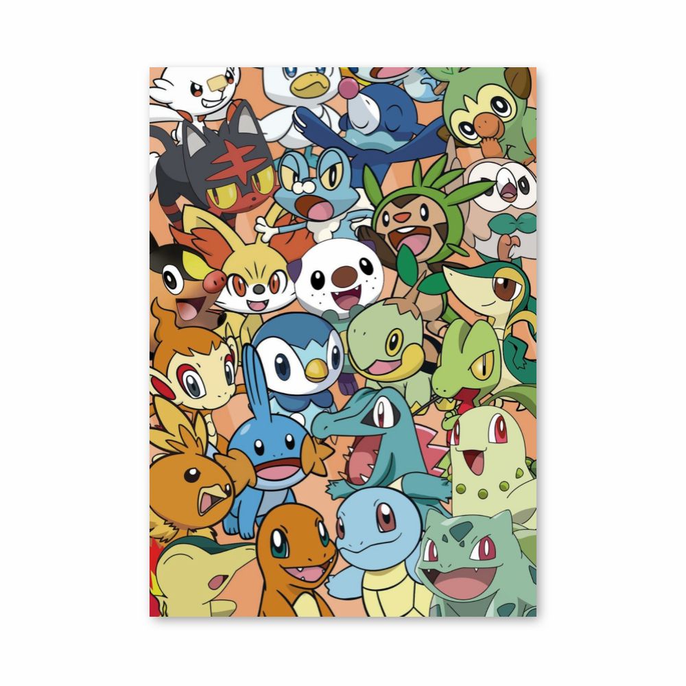 Poster Pokemon Starters Aesthetic Posters