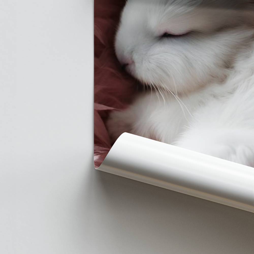 Poster Doux Lapin Blanc