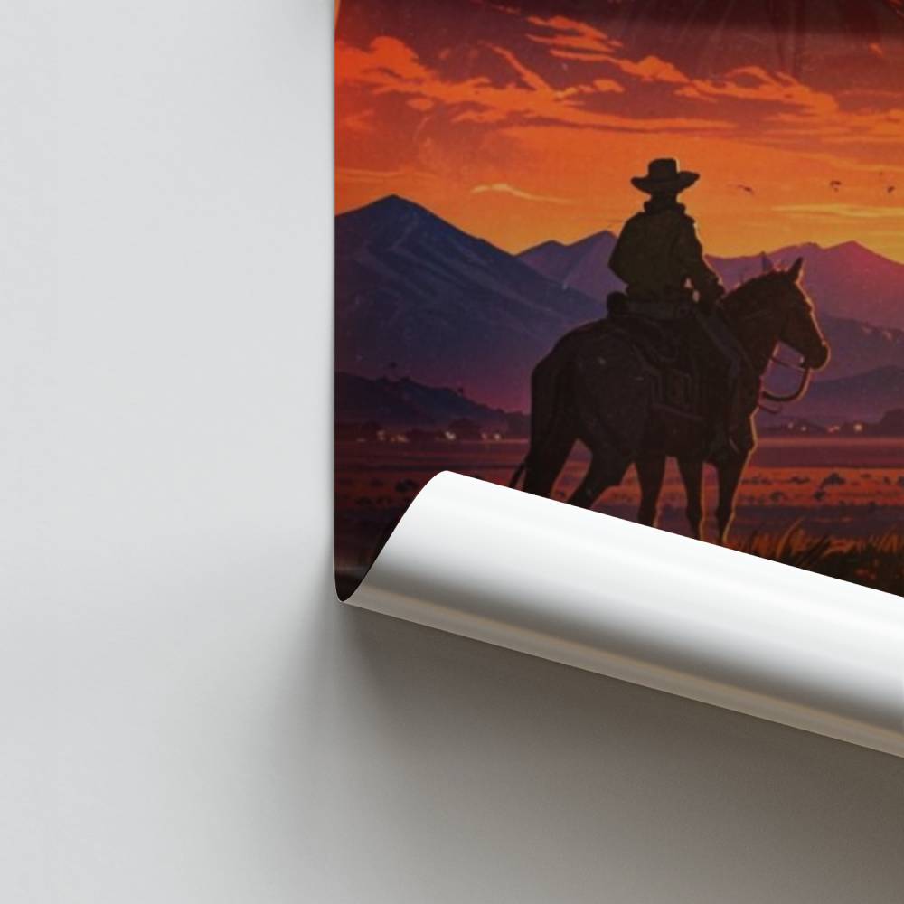 Poster Crépuscule Équestre