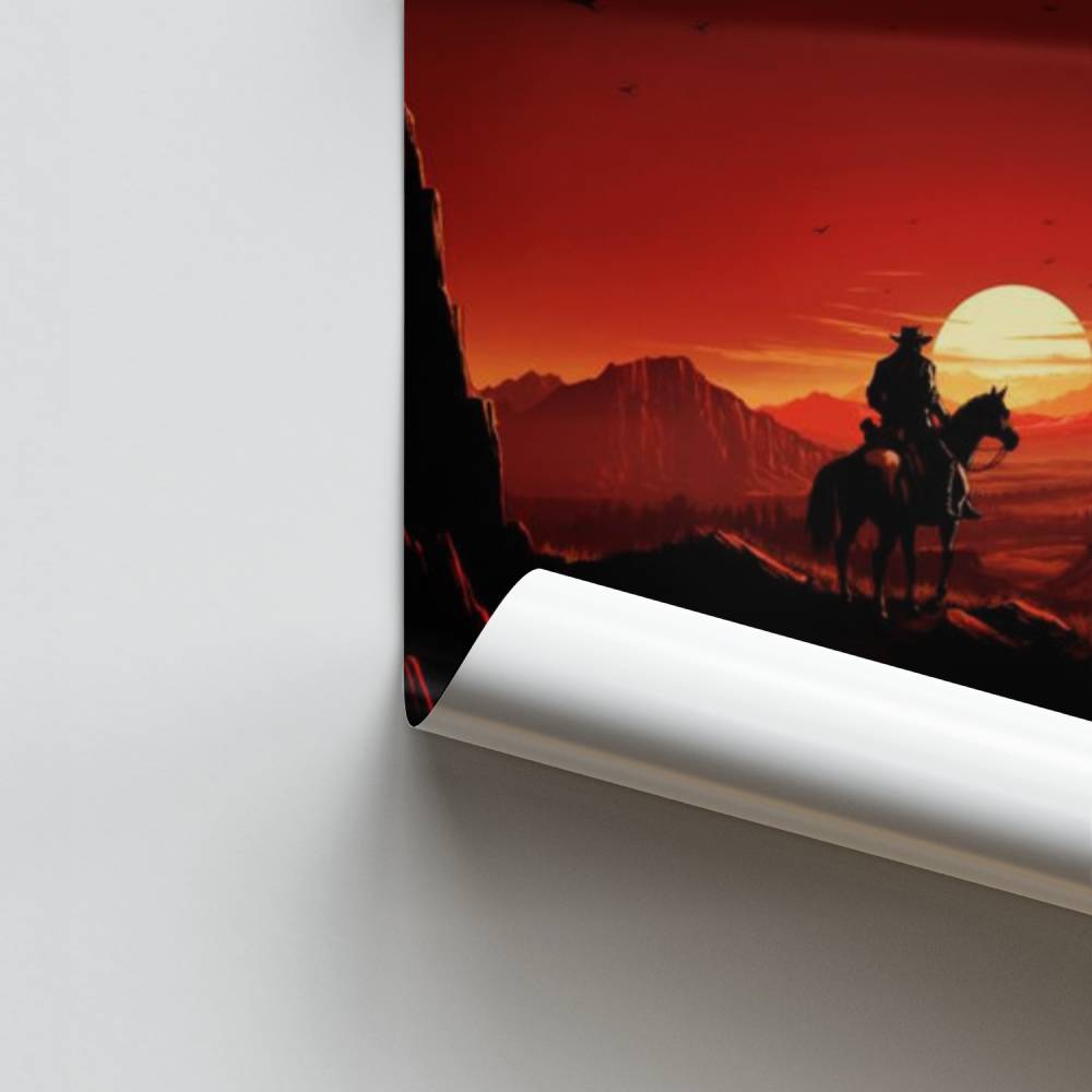 Poster Cavalier Crépusculaire