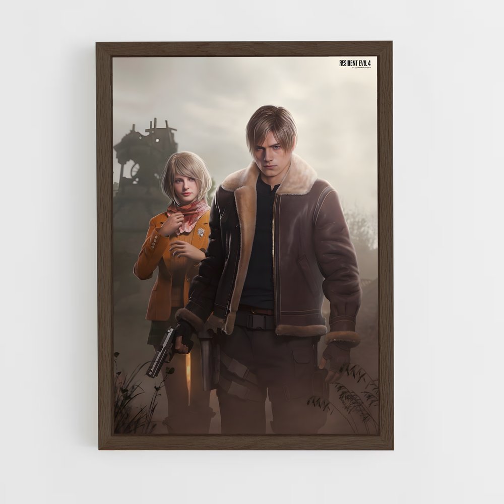 resident-evil-13 cadre Bois foncé