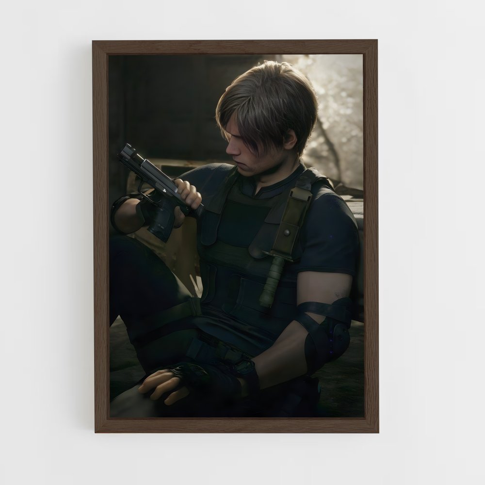 resident-evil-6 cadre Bois foncé