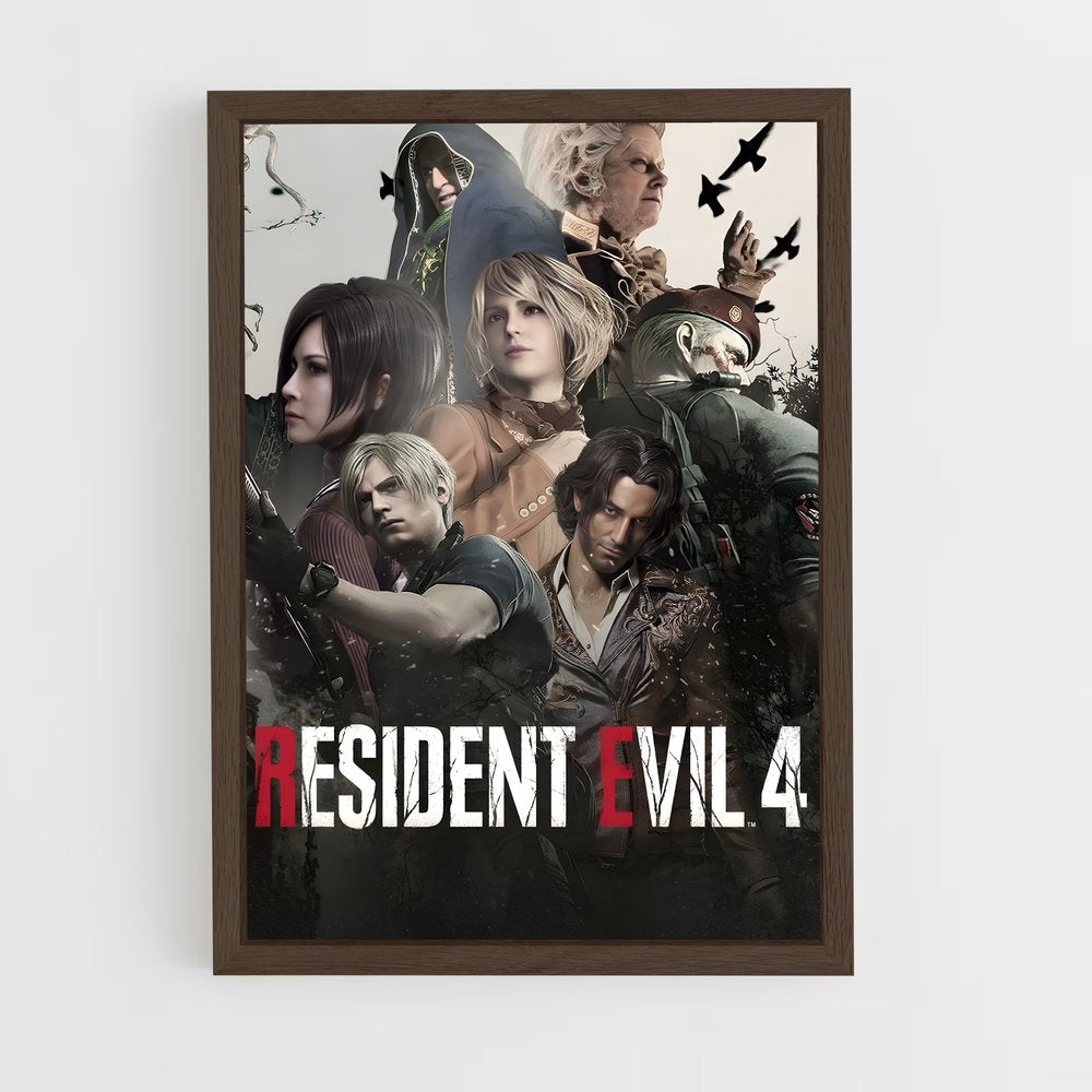 resident-evil-7 cadre Bois foncé