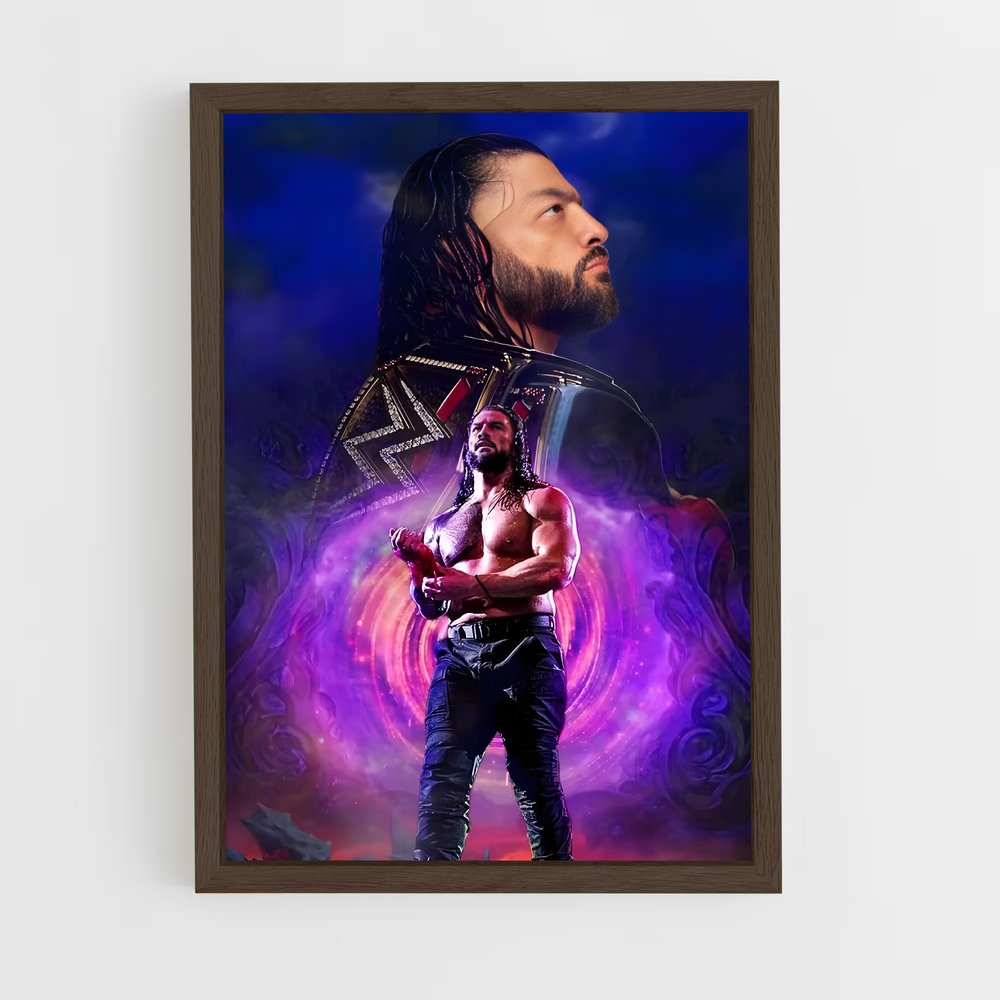 roman-reigns-15 cadre Bois foncé