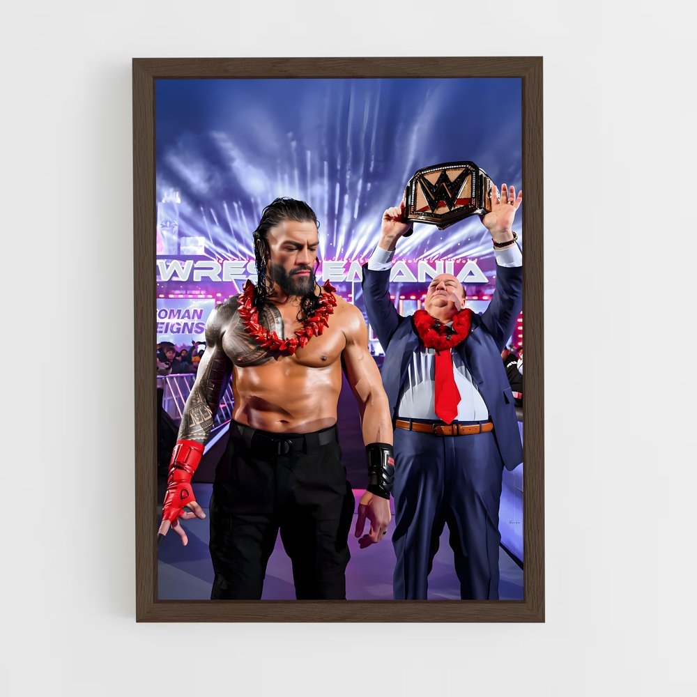 roman-reigns-8 cadre Bois foncé