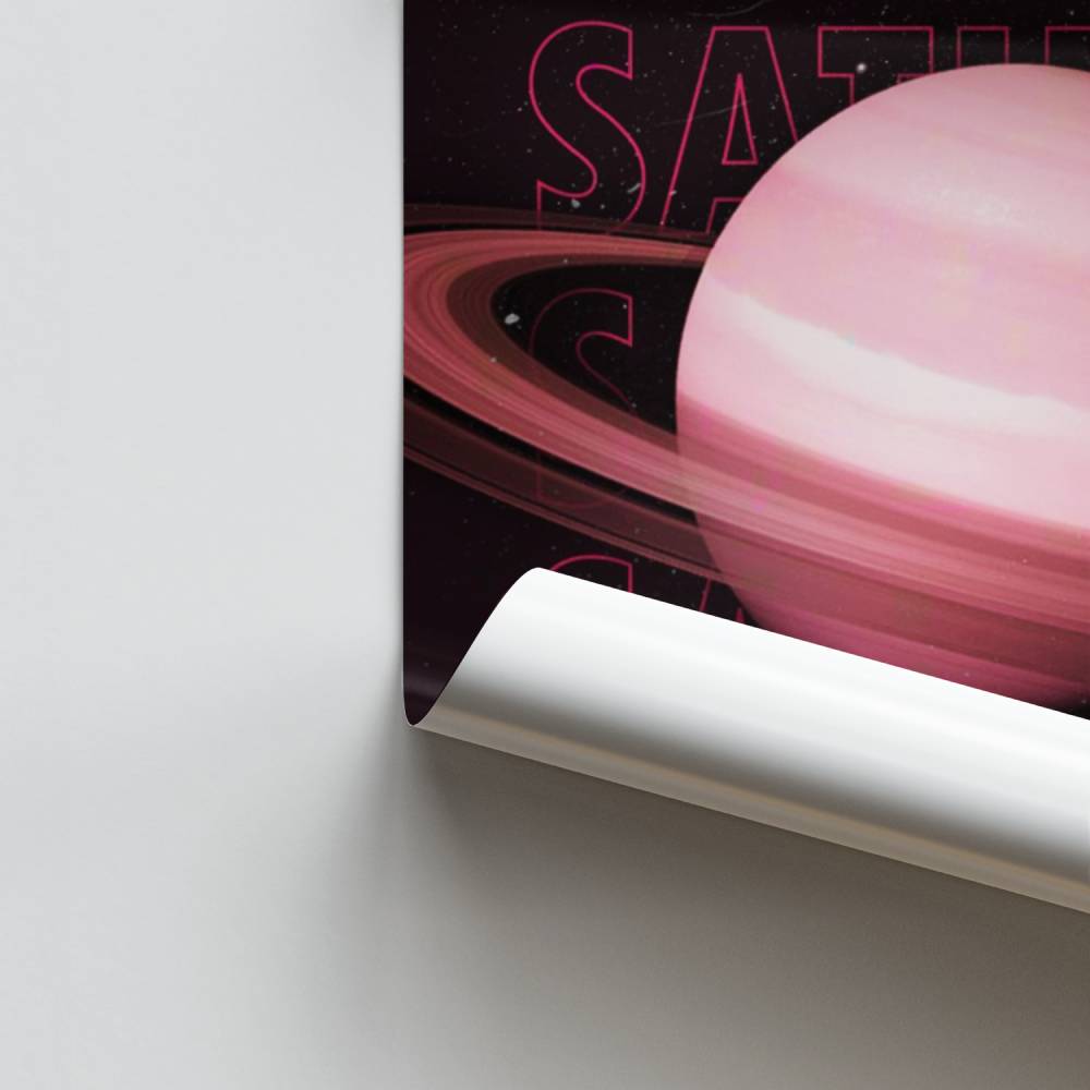 Poster Saturne Rose