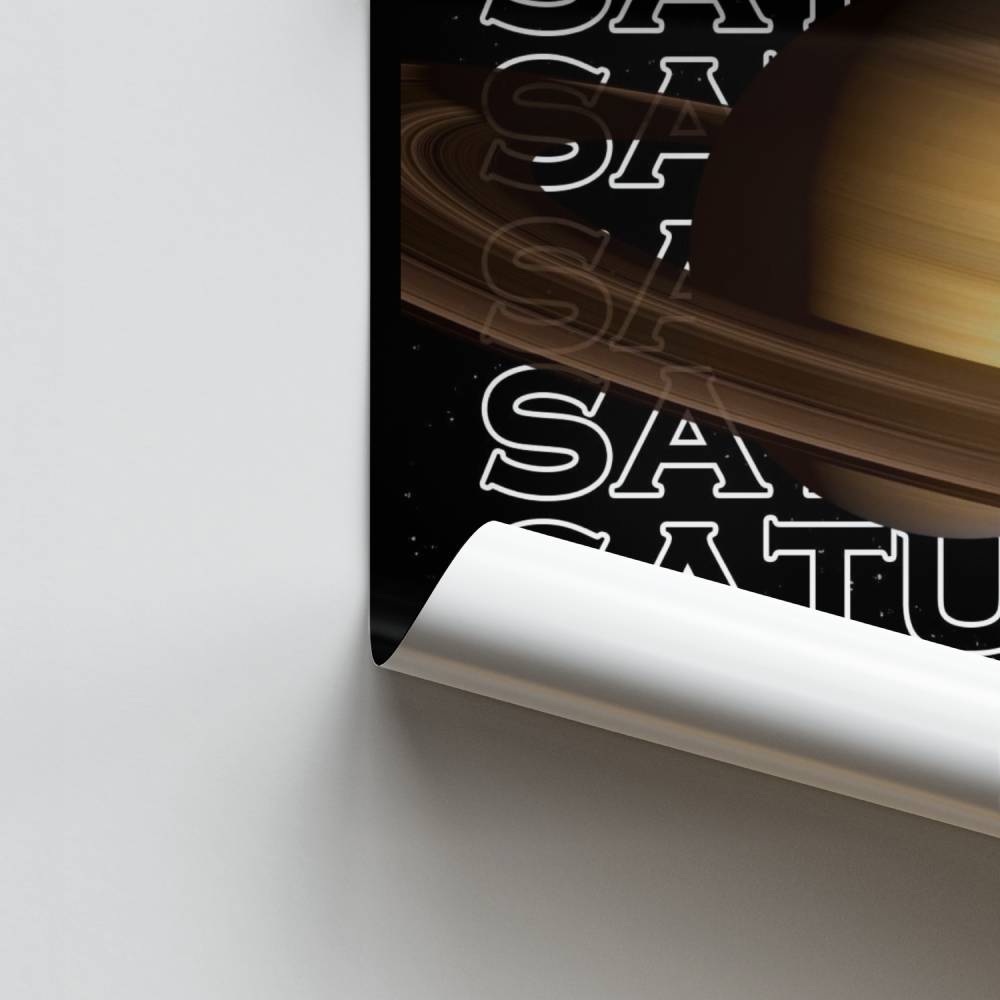 Poster Saturne Éclipse