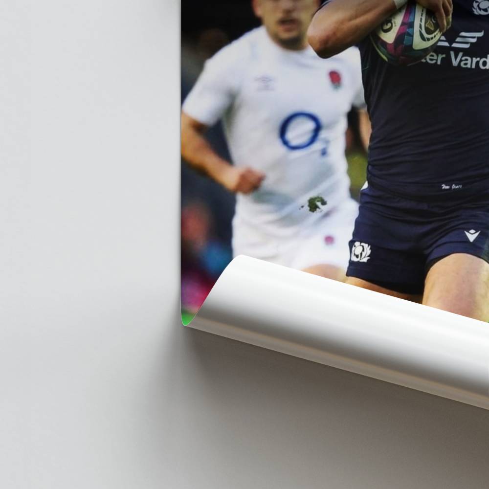 Poster Rugby Écossais en Action