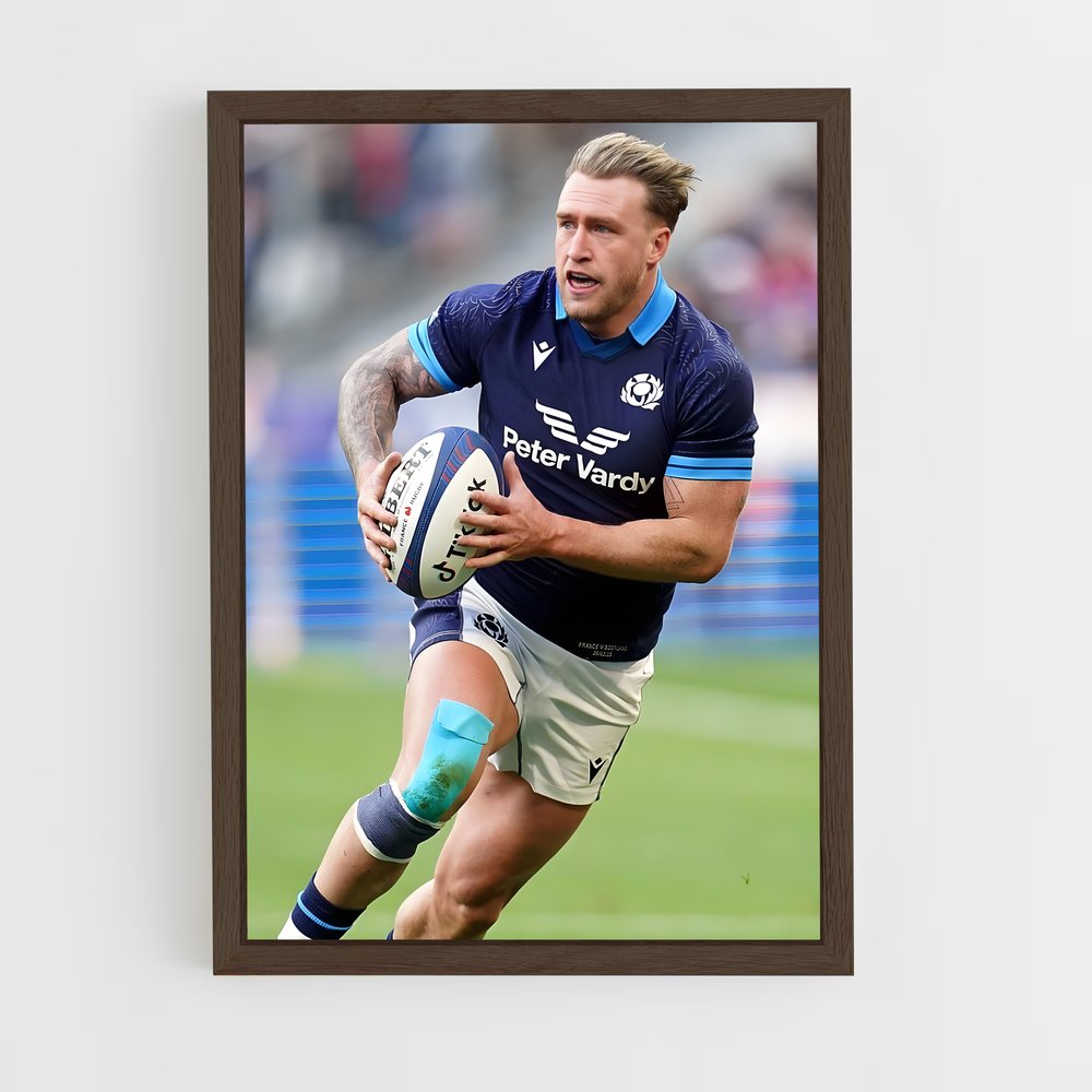 scotland-rugby-5 cadre Bois foncé