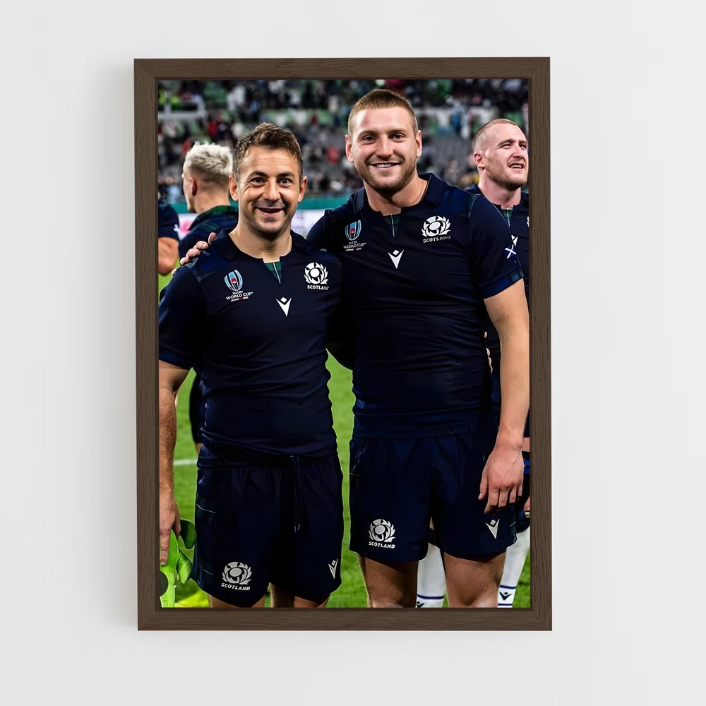 scotland-rugby-8 cadre Bois foncé