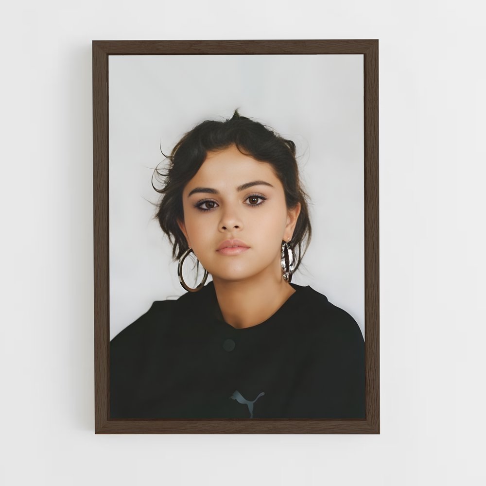 selena-gomez-5 cadre Bois foncé